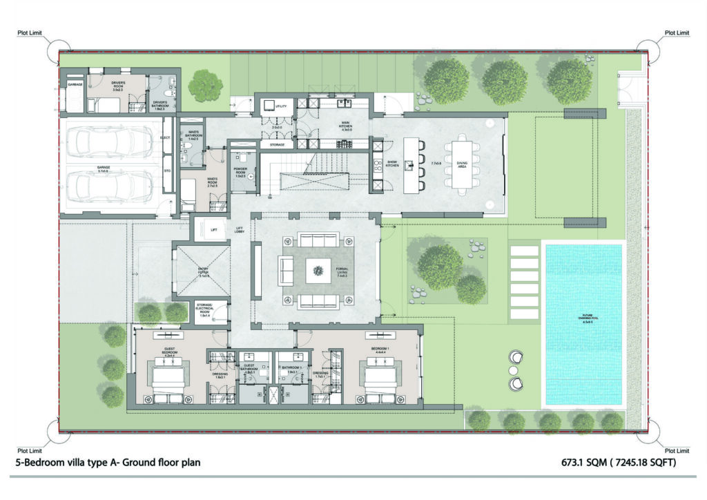 5BR Townhouse Floorplan