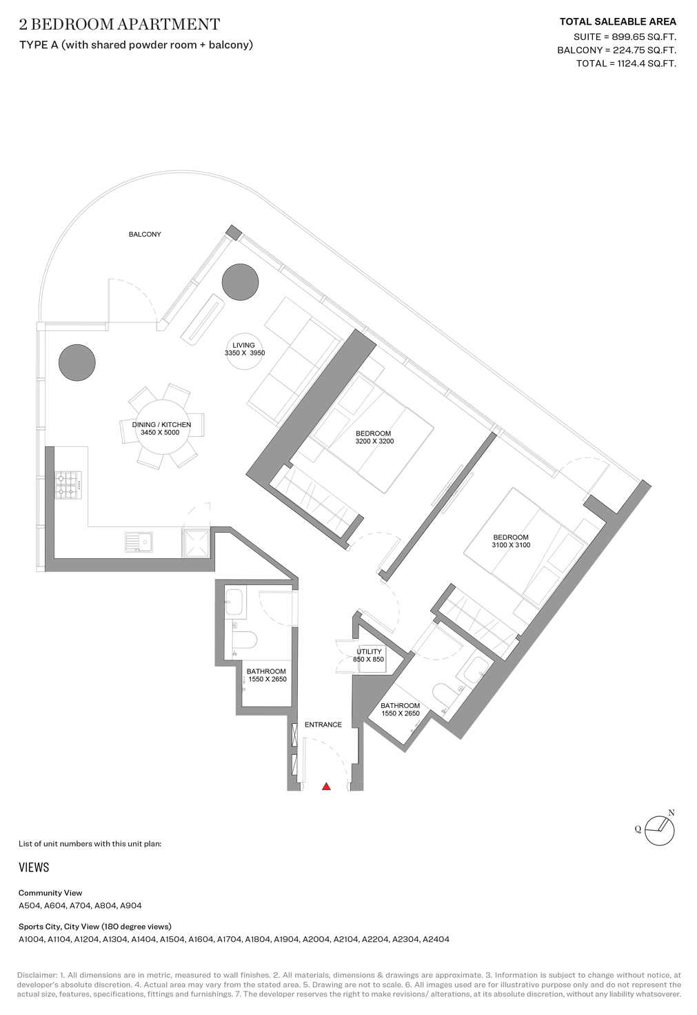 3BR Townhouse Floorplan